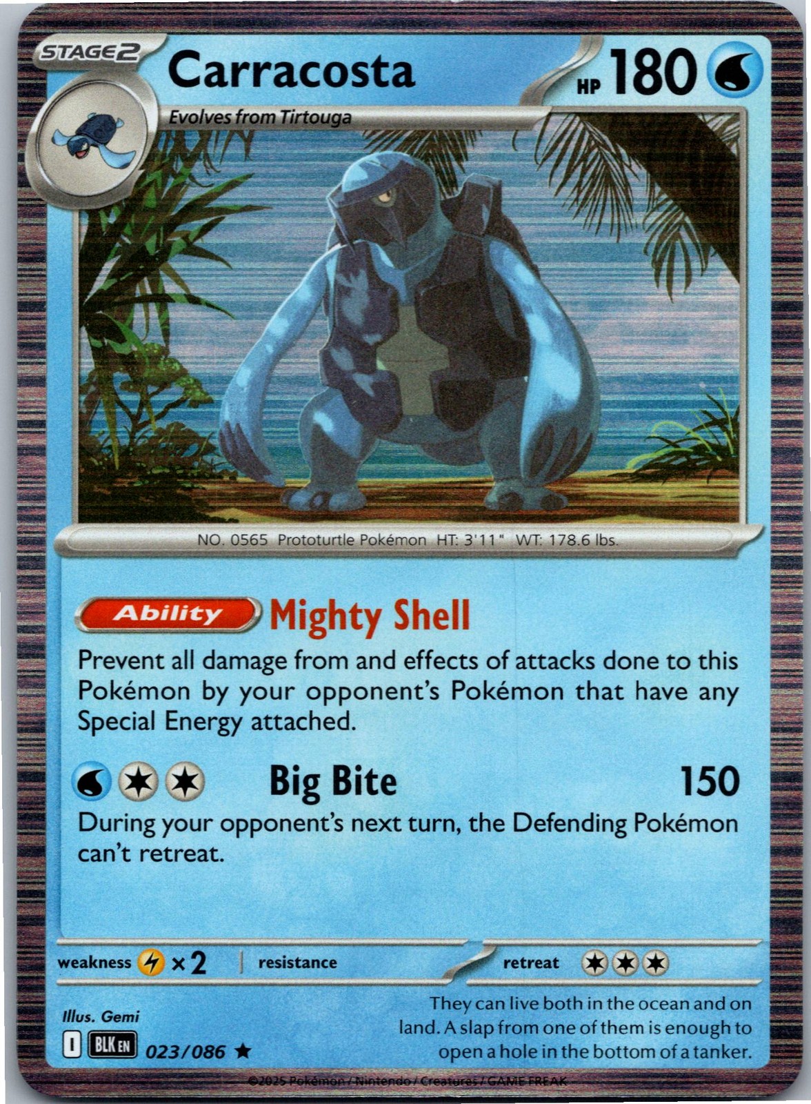 Carracosta - SV: Black Bolt 023/086 - Rare - NM Pokémon TCG