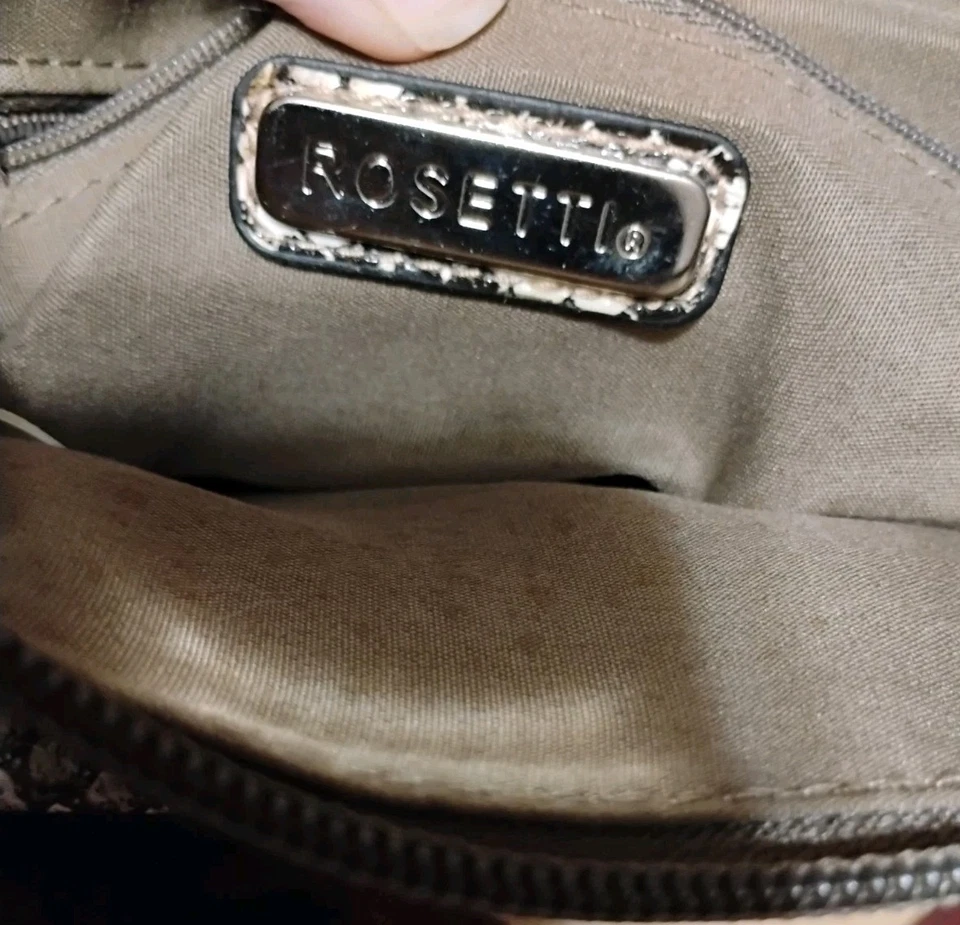 Rosetti Python Snake Faux Leather Crossbody Bag  Zip Purse Excellent Condition  - Image 4 of 4