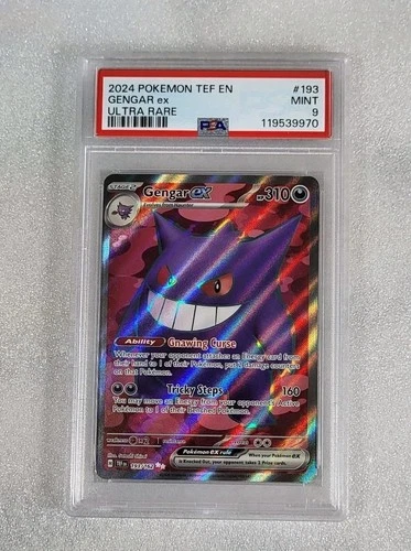 Gengar ex 193/162 PSA 9 MINT SV Temporal Forces Full Art Pokemon