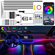 Dynamic Dreamcolor Led Car Strip Lights Music Sync Ambient Lighting Kit 10 In Dynamic Dreamcolor Led Car Strip Lights Music Sync Ambient Lighting Kit 10 In