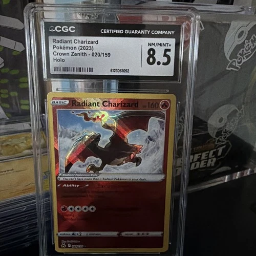 Radiant Charizard CGC 8.5 NM/Mint+ 2023 Pokemon Crown Zenith 020/159