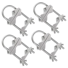 Double Antenna Mast Clamp, Mast to Mast Mount Bracket Kit V Jaw Block U Bolts