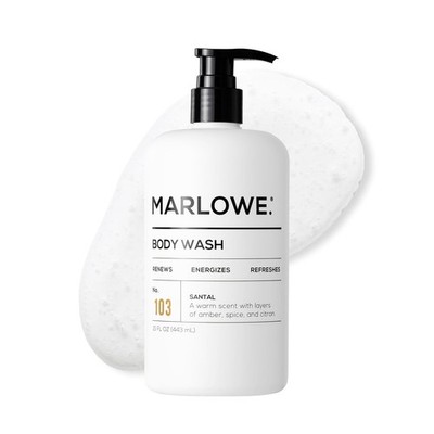 MARLOWE Men's Body Wash Santal 15oz Pump Vegan Hydrating Shower Gel