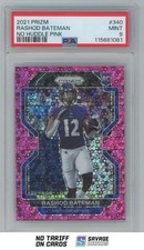 2021 Panini Prizm No Huddle Pink Rashod Bateman PSA 9 /15 #340 Baltimore Ravens