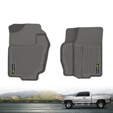 Tpe Front Floor Liner Mats All Weather Fits 1994-2002 Dodge Ram 1500 2500 3500