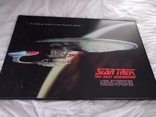 Vintage 1991 STAR TREK USS ENTERPRISE LED lights collectible Poster