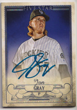 2016 Topps Five Star Autos #FSA-JGR Jon Gray RC Colorado Rockies