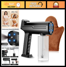Portable Cordless Spray Tan Machine, Lightweight Gun with 300ml Bottle, Even Spr