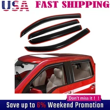 In-Channel Window Vent Visors Rain Guards for 2016-2023 Toyota Tacoma Double Cab