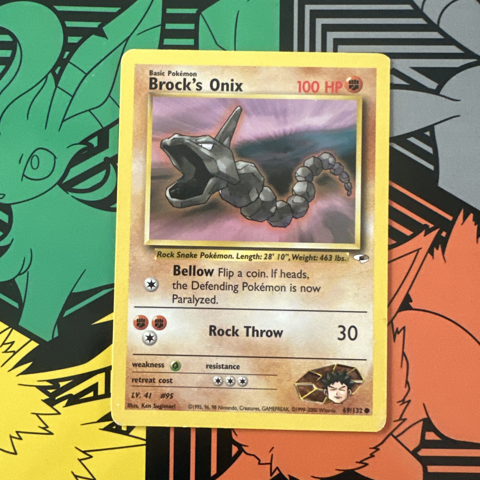 BROCK'S ONIX - 69/132 - Gym Heroes - Pokemon Card D1