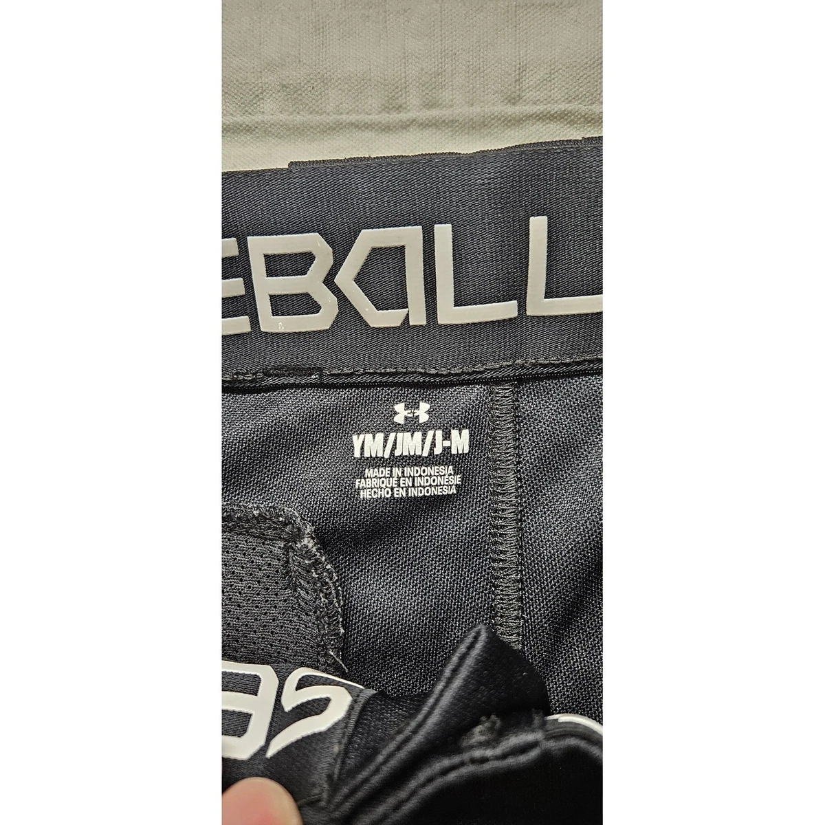 Under Armour Jungen schwarze Baseballhose Jugend Medium HeatGear Sporthose