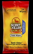 Wildlife Research Center Scent Killer Gold Field 24-Wipes 1295
