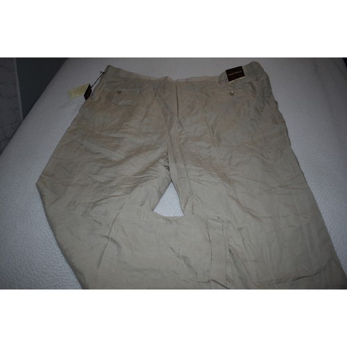Oak Hill Hawaiian Style Linen Blend Pants Mens Size 54 x 32 Khakis Tan NEW - Picture 10 of 10
