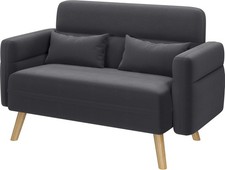 Modern Fabric Loveseat with Lumbar Support