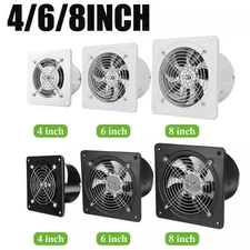 4/6/8 inch Exhaust Fan Ventilation Extractor Fan 110V Wall-Mounted Duct Fan QF
