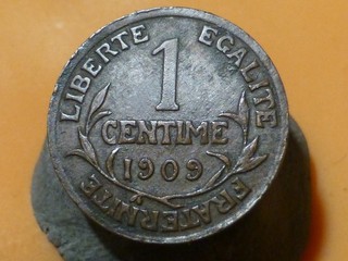 1 CENTIME DUPUIS 1909 RARE & QUALITE TTB !