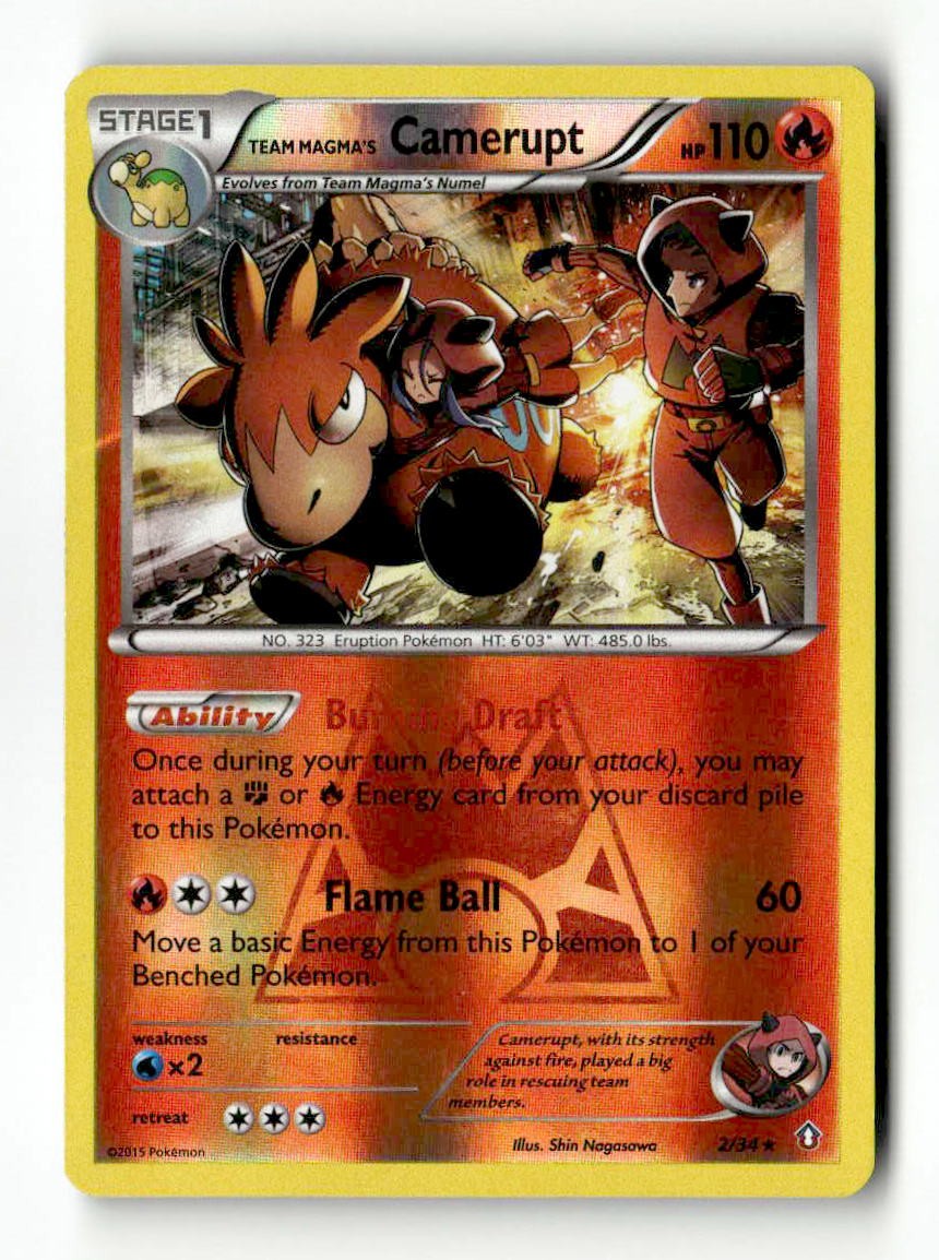 Team Magma's Camerupt 2/34 Double Crisis Reverse Holo Rare MP
