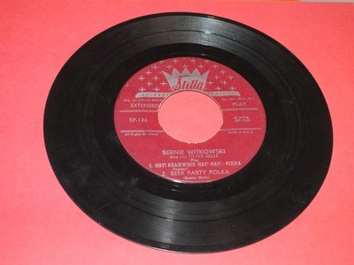 BERNIE WITKOWSKI EP 45 4 POLKA'S SHAVE A / CHICAGO / HAY / BEER STELLA RECORDS