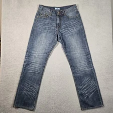 CSTAR Jeans Men 33x35 Blue CS1 Wide Leg Bootcut Medium Wash Skater Baggy Y2K VTG