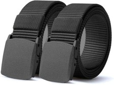 2X Taktischer Nylongürtel Arbeitsgürtel Militär Gürtel Herren Outdoor Schwarz