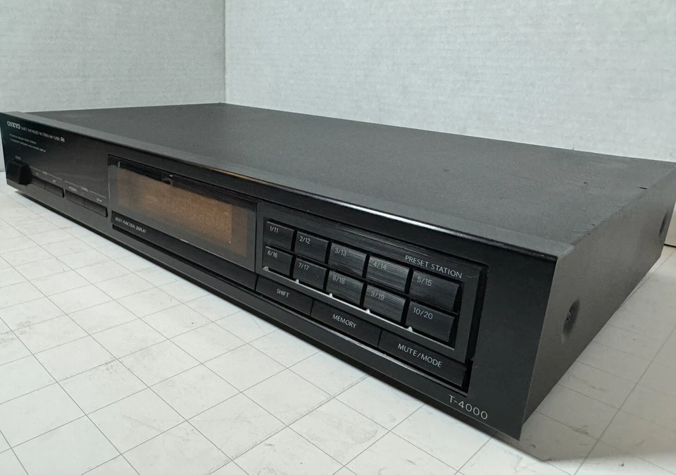 Sintonizador estéreo AM/FM sintetizado de cuarzo Onkyo T-4000 - sin control remoto - probado y funciona Foto 3 de 4