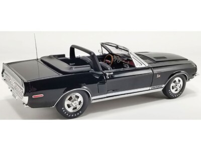 1968 SHELBY GT500 KR CONVERTIBLE BLACK 1/18 DIECAST MODEL CAR BY