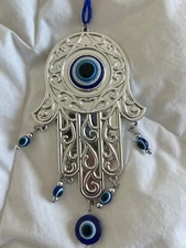 HAMSA HAND EVIL EYE  WITH TASSELS FOR WALL HANG  free shipping  
