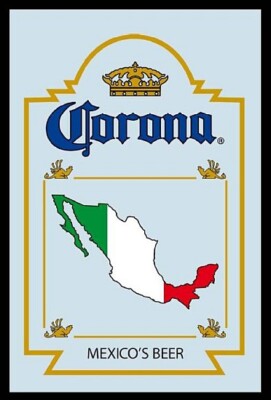 Corona Bier Beer Spiegel Mirror Wandspiegel ,Bar,Partykeller,Kneipe,20x30cm,NEU