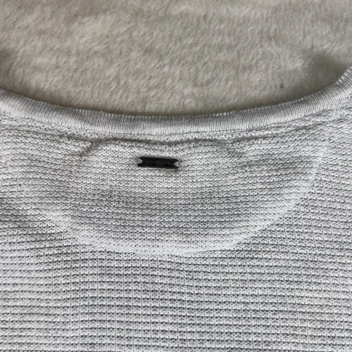 Industrie Mens Jumper Pullover Cotton Round Neck White Size M Medium Classic Fit - Picture 6 of 14