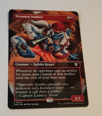 MtG Treasure Nabber (CMM-0645) Rare Full Art / Borderless  English MINT