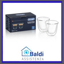 DE LONGHI SET DI 2 BICCHIERI TERMICI DOPPIA PARETE PER CAFFE' ESPRESSO DA 90 ml