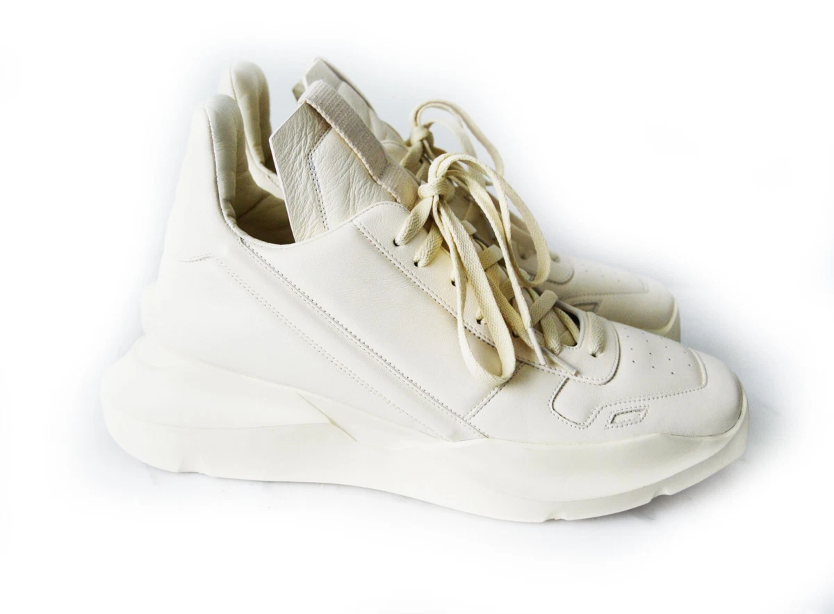 Rick Owens ‘Geth Runner’ sneakers. Cream Color. Size 42 (US 9)
