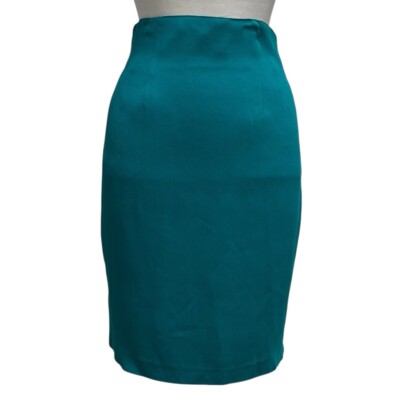 NWT Vintage Ann Tjian for Kenar Pencil Skirt Women's Size 14 Teal