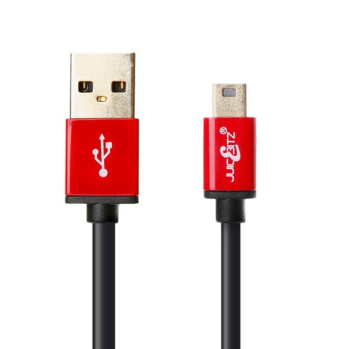 Premium Long USB 2.0 Type A to MINI B 480Mbps Data Charger Cable SAT NAV PSP PS3 - Afbeelding 1 van 6