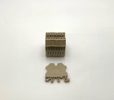 Klemsan PEK 2,5 Tan Beige Din Rail Wire Terminal PEK 2.5 PEK25 Lot of 9 (TSC)