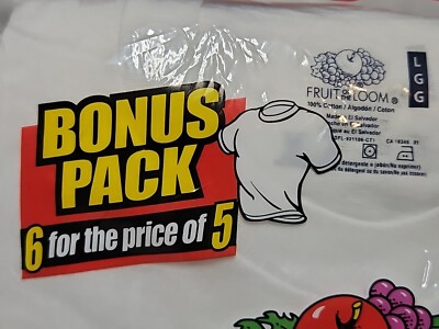3 Pack 2004 Fruit of the Loom Boys Cotton T-Shirt XLarge 14-16 T