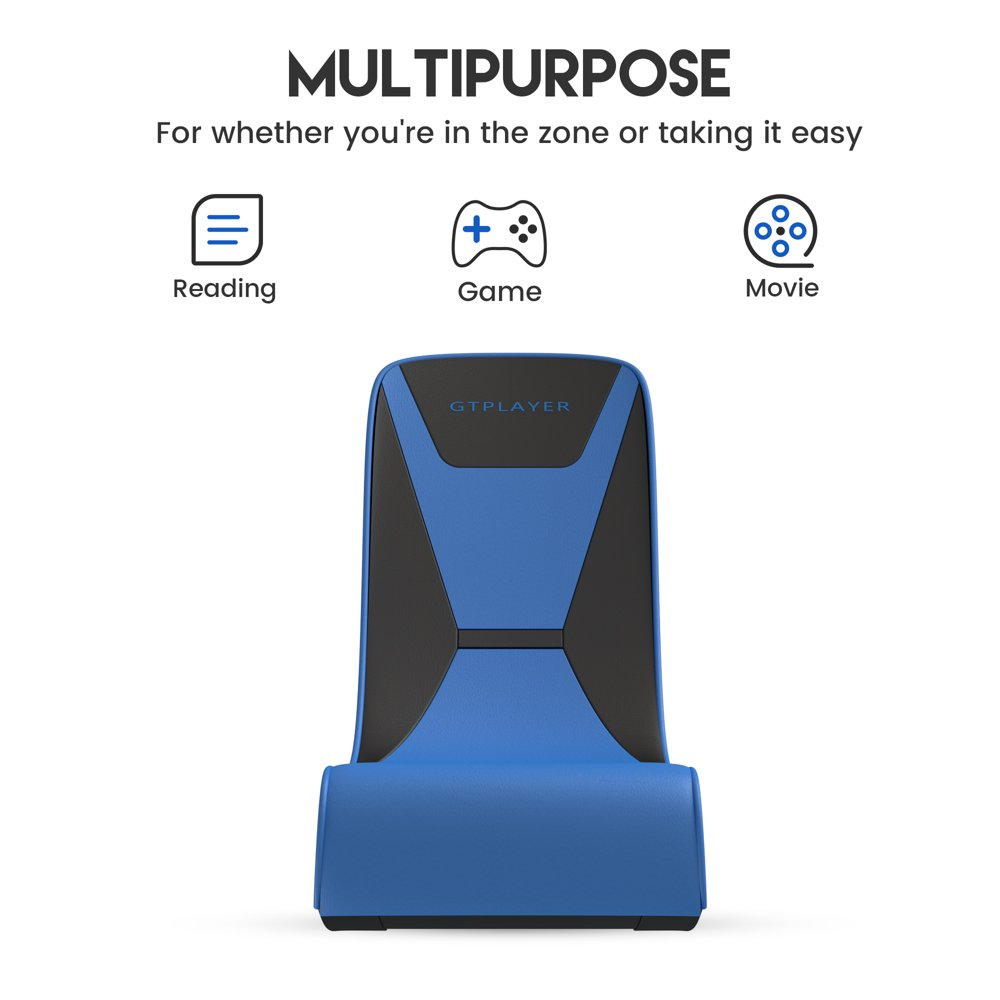 Faux Leather Floor Rocker Video Gaming Chair, Blue eBay