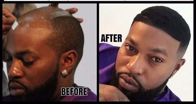 Afro Wave Toupee 100% Human Hair Excellent Quality Men's Replacement