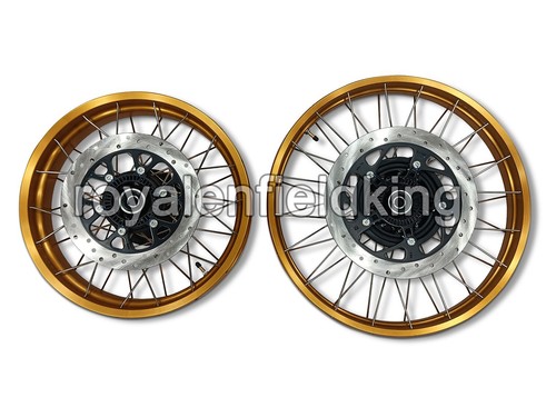 Genuine Royal Enfield HIMALAYAN 450 "Front & Rear Golden Tubeless Spoked Wheels" - Picture 5 of 6