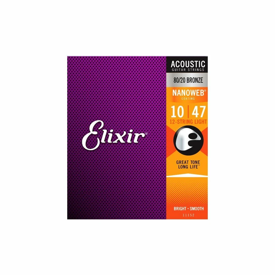 ELIXIR 11152 12-Cordes Acoustique 80/20 Bronze 010-047 - Photo 1/1