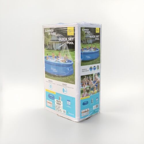 Summer Waves 15 ft x 36 Quick Set Inflatable Above Ground Swimming Pool Pump New