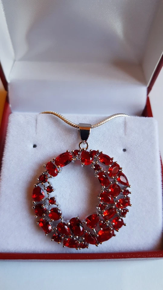 ❤JAYNES GEMS    5CT RUBY PENDANT  AND 22INCH  . 2MM CHAIN  925 SILVER.  - Image 3 of 4