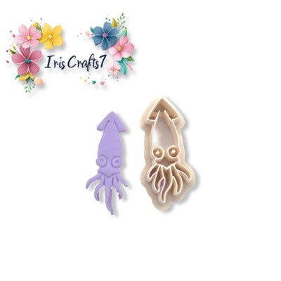 Tintenfisch Polymer Ton Schneider | 3D-gedrucktes Ohrring Werkzeug | PLA PETG | IrisCrafts7 UK