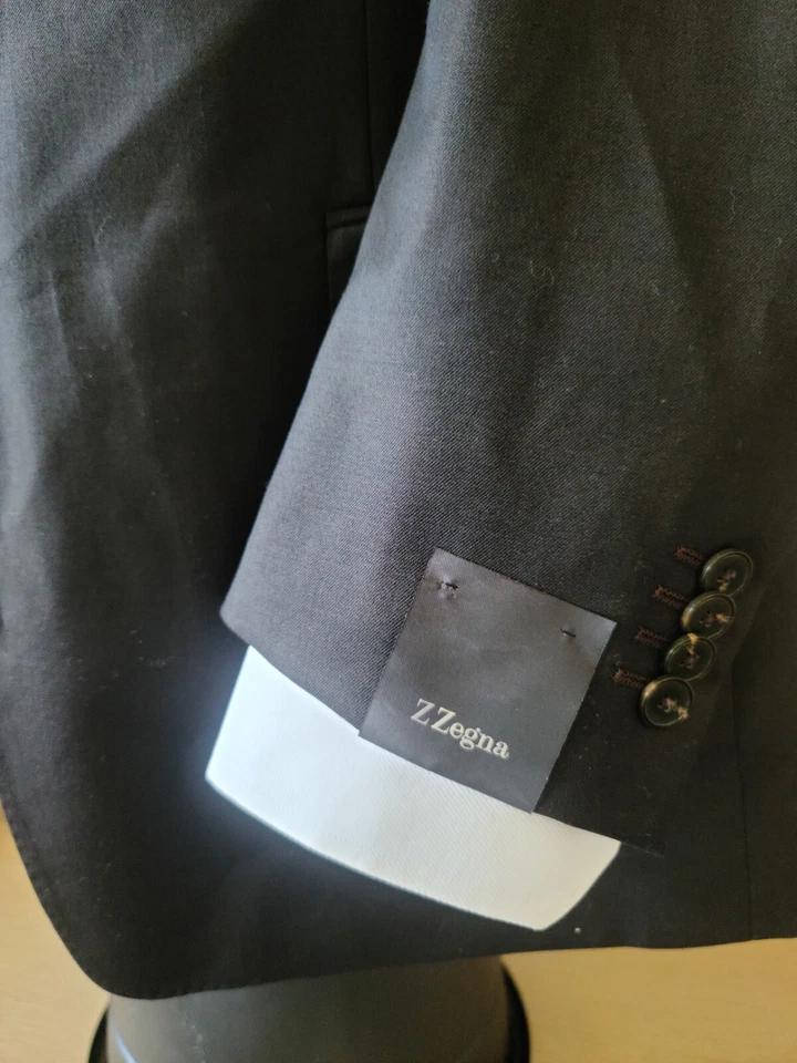 Blazer Z ZEGNA City tamanho 46 EUA 56 IT marrom escuro 3 Btn feito na Itália 100% lã - Imagem 4 de 4