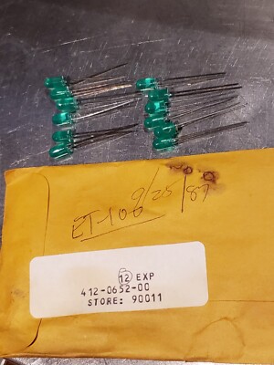 12 New Heathkit Green LED Bulbs (LT4233) #412-652 for ET-100 NOS