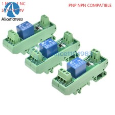 1 Channels relay module DIN Rail Mount 10A 5V 12V DC PNP NPN compatible 1NO 1NC