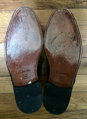 Clarks Men’s Black Leather Oxford Lace Up Dress Formal Shoes Size 7 1/2 - Picture 9 of 11