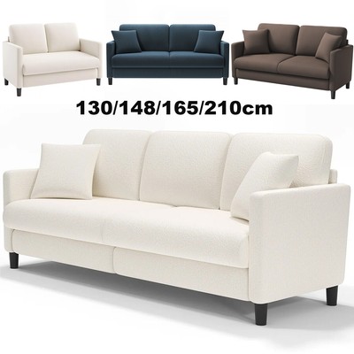 2/3-Sitzer Sofa Teddy Fleece Sofa Modern Couch Bequeme Loveseat Sitzcouch Sofas