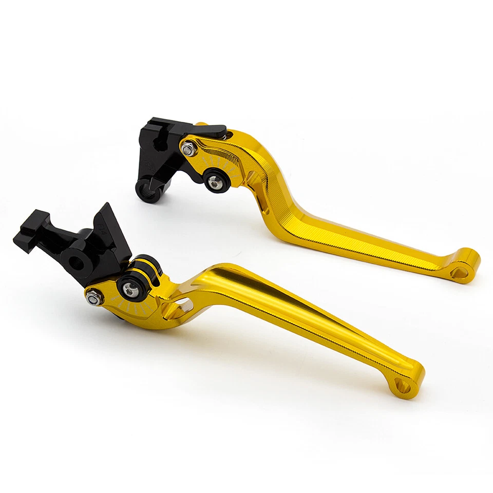 Palanca de embrague de freno larga romboidal para motores Aprilia Honda Suzuki BMW BUELL dorado Foto 4 de 4