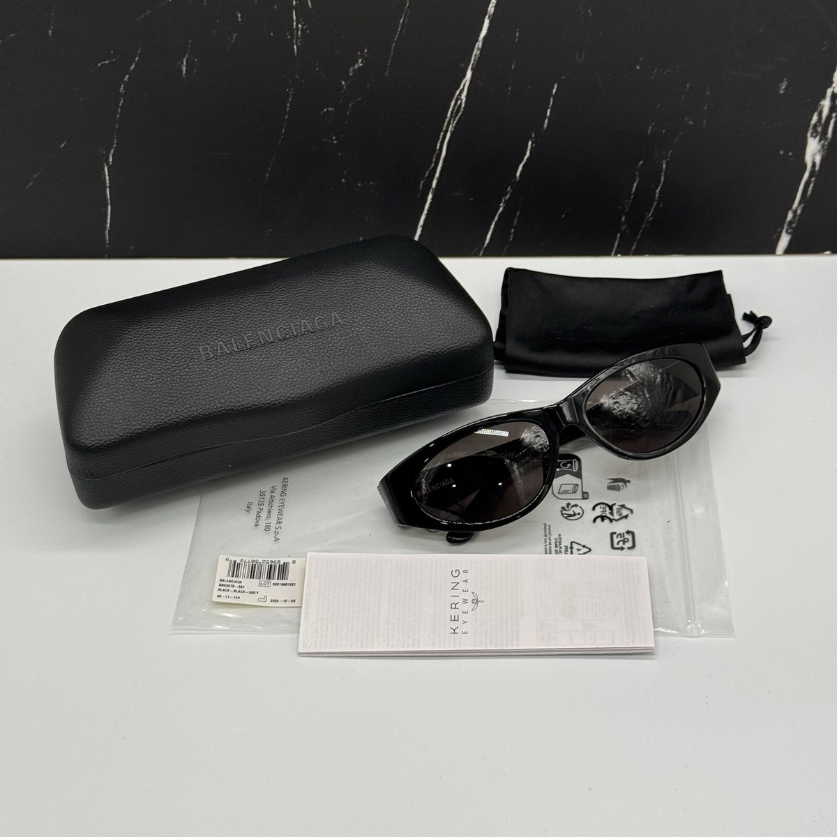 NEW BALENCIAGA BLACK OVAL WOMEN SUNGLASSES BALENCIAGA